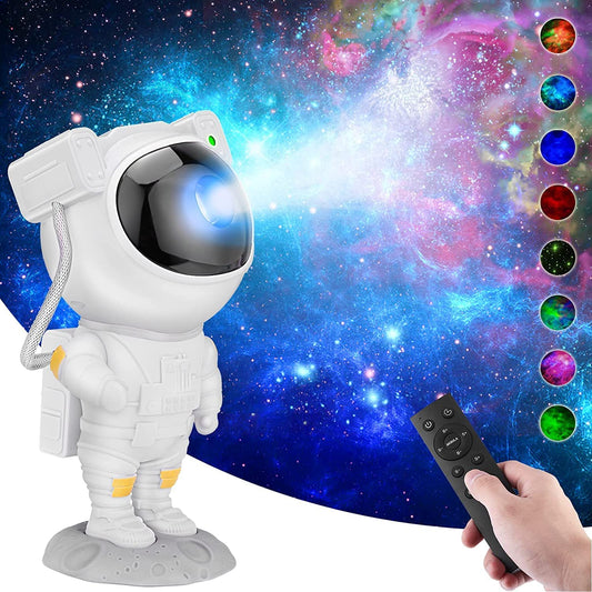 Astronaut Galaxy Projector Night Light – 360° Rotating Nebula Star Projector with Remote Control, Timer & Adjustable Head – LED Space Lamp for Kids’ Bedroom, Gaming Room, Home & Party Decor