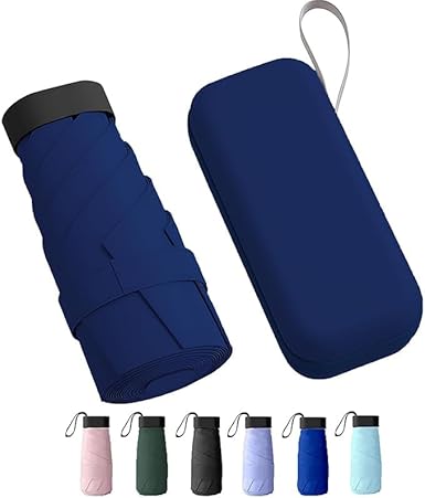 Small UV Protection Travel Umbrella Compact for Rain and Sun UPF 50+ 41 inch Portable Umbrella for Women and Men
