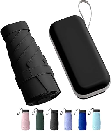 Small UV Protection Travel Umbrella Compact for Rain and Sun UPF 50+ 41 inch Portable Umbrella for Women and Men