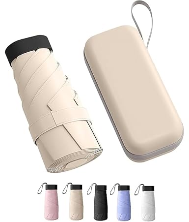 Small UV Protection Travel Umbrella Compact for Rain and Sun UPF 50+ 41 inch Portable Umbrella for Women and Men