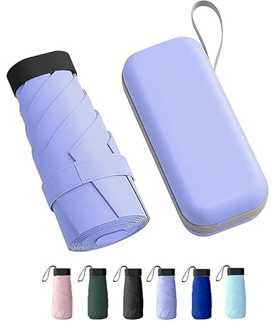 Small UV Protection Travel Umbrella Compact for Rain and Sun UPF 50+ 41 inch Portable Umbrella for Women and Men
