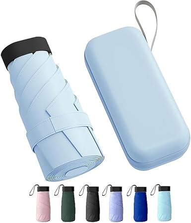 Small UV Protection Travel Umbrella Compact for Rain and Sun UPF 50+ 41 inch Portable Umbrella for Women and Men