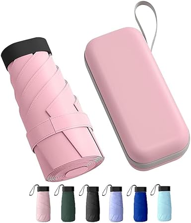 Small UV Protection Travel Umbrella Compact for Rain and Sun UPF 50+ 41 inch Portable Umbrella for Women and Men