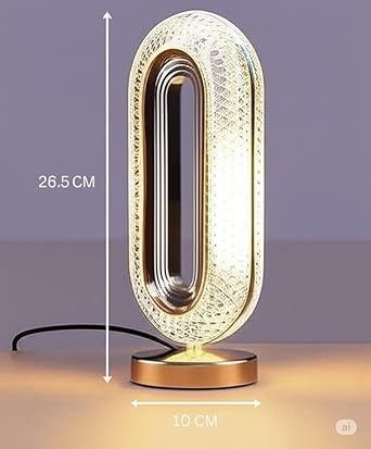 Oval Shape Led Crystal table lamp Modern LED Table Lamp, Crystal Diamond Design, Oval Shape, Warm Ambient Light
