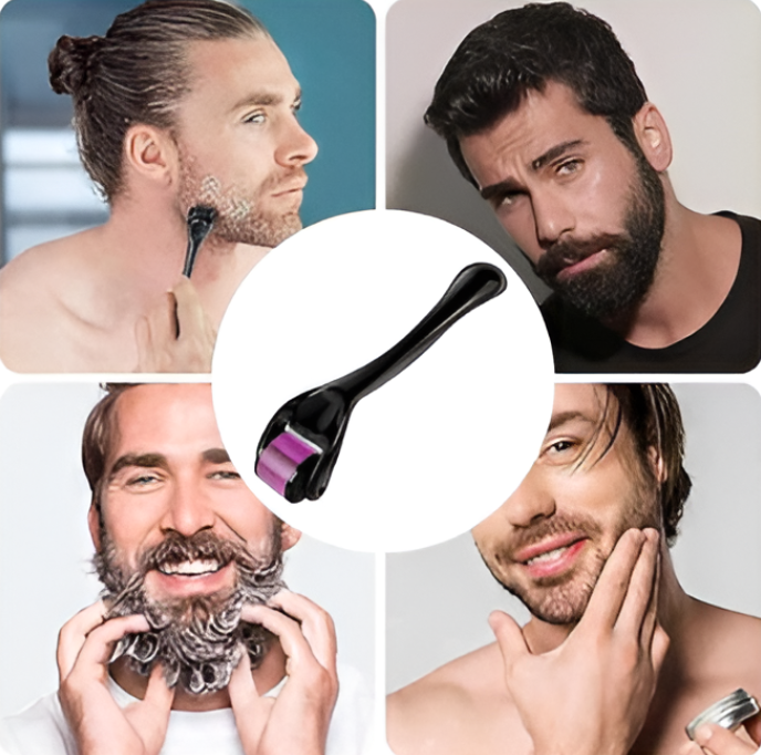 Microneedle 0.5 mm Derma Roller with Disinfectant | With 540 Titanium Alloy Needles | Promotes Beard & Hair Growth & Reduces Acne Scars | Safe & Effective to Use