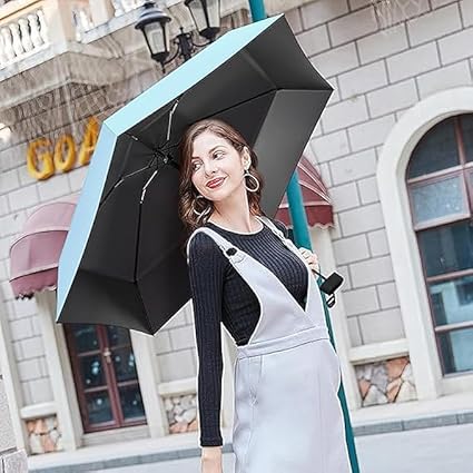 Small UV Protection Travel Umbrella Compact for Rain and Sun UPF 50+ 41 inch Portable Umbrella for Women and Men