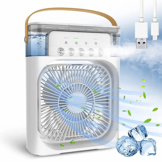 Mini Cooler for Room Cooling AC Portable Mini Fan Artic Cooler with 7 Colors LED Light, 1/2/3 H Timer, 3 Wind Speeds and 3 Spray Modes for Office,Home,Dorm,Travel1