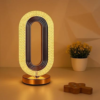 Oval Shape Led Crystal table lamp Modern LED Table Lamp, Crystal Diamond Design, Oval Shape, Warm Ambient Light