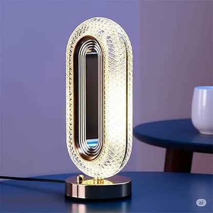 Oval Shape Led Crystal table lamp Modern LED Table Lamp, Crystal Diamond Design, Oval Shape, Warm Ambient Light