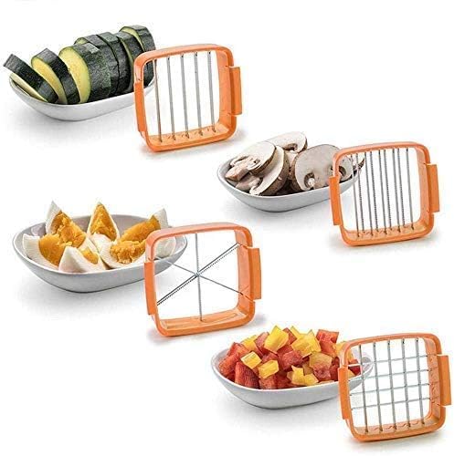 5 in 1 Nicer Vegetable Dicer Chopper 5 in 1 Multi-Function Slicer Vegetable & Fruits Cutter, Dicer Grater & Chopper, Peeler with Container Onion Cutter Kitchen