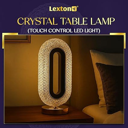 Oval Shape Led Crystal table lamp Modern LED Table Lamp, Crystal Diamond Design, Oval Shape, Warm Ambient Light