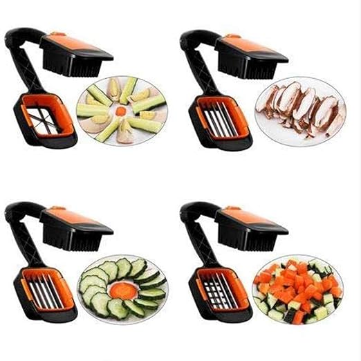 5 in 1 Nicer Vegetable Dicer Chopper 5 in 1 Multi-Function Slicer Vegetable & Fruits Cutter, Dicer Grater & Chopper, Peeler with Container Onion Cutter Kitchen